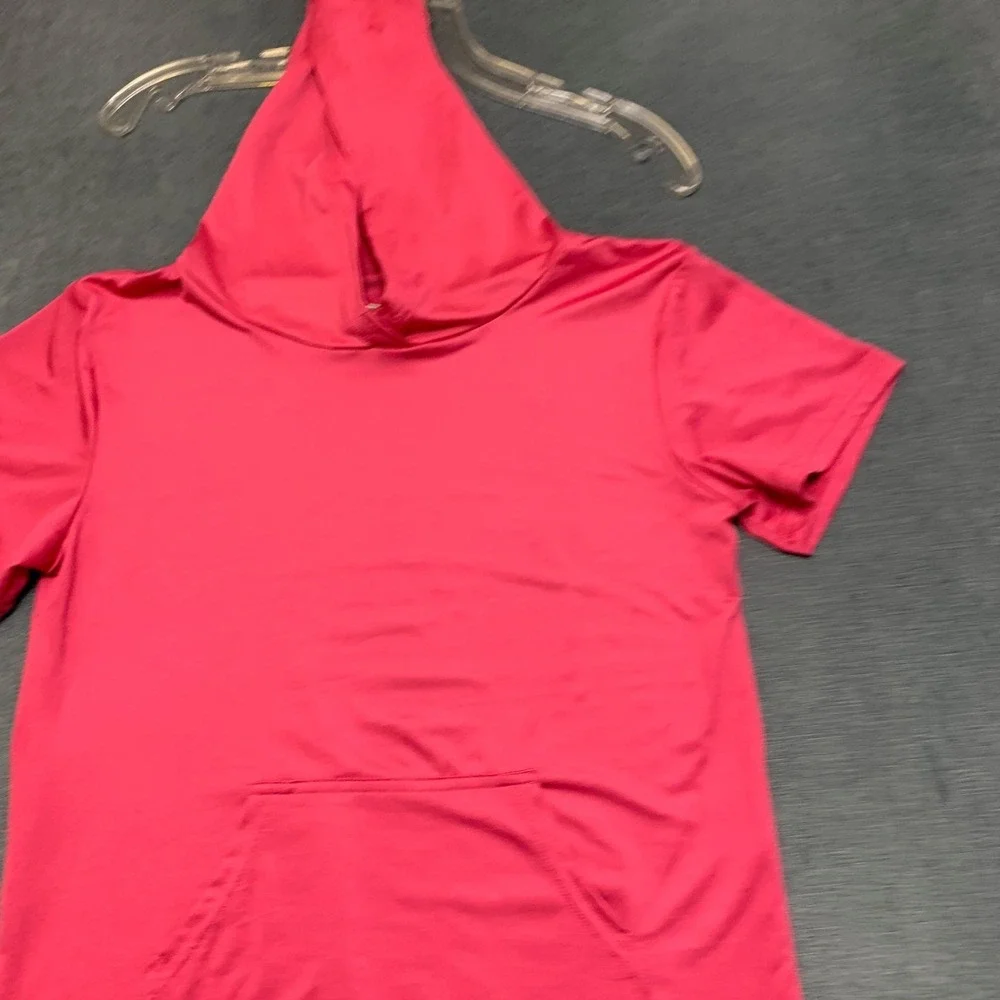 Spyder Swimsuit Cover Up Girls XL Pink Stretch Hood Short Sleeve Beach Swimwear